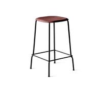HAY Taburete bajo Soft Edge 30 fall red. estructura de acero negra