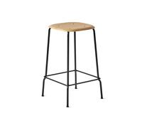 HAY Taburete bajo Soft Edge 30 oak-estructura de acero negra