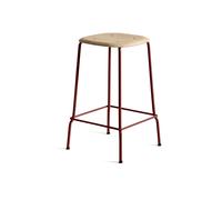 HAY Taburete bajo Soft Edge 30 Oak-fall red estructura de acero