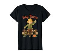 Hay There Funny Plants Halloween Diseño Camiseta gráfica económica, Mujer, Negro, S