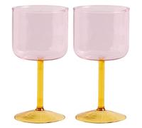HAY - Tint Wine Glass Set of 2 Pink/Yellow