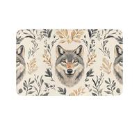 Hay tres cabezas de lobo en las ramas de flores, símbolos sobrenaturales, impresión negra, 1 toalla de playa de terciopelo de piel de melocotón de secado rápido, tamaño grande, 130 x 79 cm, para