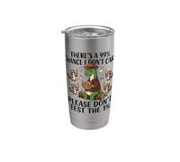 Hay un 99% de probabilidad de que no me importa el dinosaurio vaquero divertido Vaso térmico de acero inoxidable de doble pared