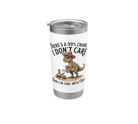 Hay un 99% de probabilidad de que no me importa la jardinería divertida de dinosaurios Vaso térmico de acero inoxidable de doble pared