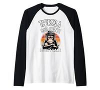 Hay un 99% de probabilidades de que no me importa mono Cita divertida Sarcasmo Camiseta Manga Raglan