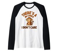 Hay un 99% de probabilidades de que no me importa mono Cita divertida Sarcasmo Camiseta Manga Raglan