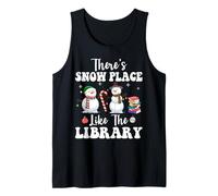Hay un lugar nevado como la biblioteca, divertida Navidad de bibliotecario Camiseta sin Mangas