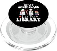 Hay un lugar nevado como la biblioteca, divertida Navidad de bibliotecario PopSockets PopGrip para MagSafe
