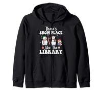 Hay un lugar nevado como la biblioteca, divertida Navidad de bibliotecario Sudadera con Capucha