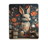 Hay Un Patrón De Conejos En La Pared Alfombrilla De Ratón Antipolvere Alfombrilla para Ratón Portátil Alfombrillas De Mouse para Oficina Pc Juego 25X30Cm
