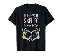 Hay un Skelly In My Belly Tie Dye, Spooky Mama Octubre Camiseta
