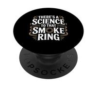 Hay una ciencia en ese anillo de humo Fumar carne PopSockets PopGrip Adhesivo