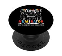 Hay una Delgada línea Entre un numerador Funny Matemáticas Escuela PopSockets PopGrip Adhesivo