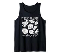 Hay Valentía En Ser Suave Flores Margaritas Primavera Amor Camiseta sin Mangas