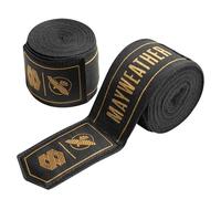 Hayabusa Mayweather - Vendas elásticas para manos para hombres y mujeres, 180 pulgadas, color negro/dorado