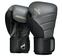 Hayabusa T3 Guantes de Boxeo para Hombres y Mujeres, protección de muñecas y Nudillos, Soporte de muñeca férula, Acolchado de Espuma de 5 Capas para Nudillos, carbón/Negro, 12 oz