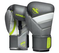 Hayabusa T3 Guantes de Boxeo para Hombres y Mujeres, protección de muñecas y Nudillos, Soporte de muñeca férula, Acolchado de Espuma de 5 Capas para Nudillos, carbón/Lima, 14 oz
