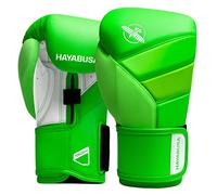 Hayabusa T3 Guantes de Boxeo para muñeca Unisex con férula y protección de Nudillos, Cierre de Gancho y Bucle Dual-X, Acolchado de Nudillos de Espuma de 5 Capas - Verde neón, 14 oz
