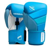 Hayabusa T3 Guantes de Boxeo para protección de muñeca y Nudillos con férula Unisex, Cierre de Gancho y Bucle Dual-X, Acolchado de Nudillos de Espuma de 5 Capas - Azul neón, 12 oz