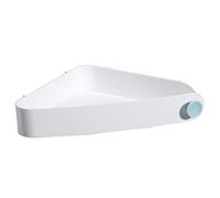 HAYAN Estante de almacenamiento para baño, estante de ducha sin perforaciones adhesivas para montar en la pared, blanco