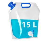 Hayaww 15 L Recipiente de Agua Plegable de Portátil con Grifo Bidón de Agua Plegable Bolsa de Agua Potable Tanque de Agua Potable Plegable para Camping al Aire Libre Senderismo Picnic Barbacoa