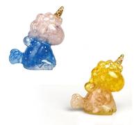 Hayaww 2 pcs Figuras Unicornio Figura Unicornio de Cristal Bonitos Adornos Unicornio Piedras Preciosas Estatua Unicornio Adornos Cristales Curativos Escultura Piedras Adornos Cristal Decoración (D)