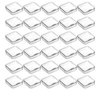 Hayaww 30 Pcs Cajas Plastico Almacenaje PequeñA, Caja Transparentes Con Tapa Caja PequeñA De PláStico, Para ArtíCulos Artesanales De JoyeríA De Perlas, Caja De Almacenamiento(3.7 * 3.7 * 1.9 cm)