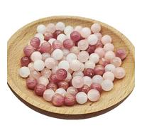 Hayaww 90 Piezas 8mm Redondas Sueltas Perlas de Piedras Abalorios para Hacer Pulseras Cuentas de Abalorios Cristal para Pulseras Bolitas Pulsera Kit de Pulseras Bolas para Pulseras Collares (B)