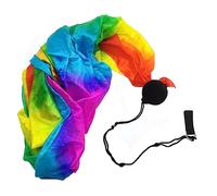 Hayaww Bolas para danza del vientre, serpentinas de seda con bola de Poi, velo de seda para danza del vientre, velo de seda para danza del vientre (colorido)