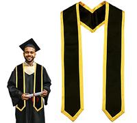 Hayaww Estola De GraduacióN, Estola De GraduacióN Unisex Banda De GraduacióN Estola Honor Estola Estola De GraduacióN Tradicional, 152cm, Para Ceremonia De GraduacióN Del Coro De Sacerdotes (Negro)