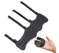 Hayaww Protector de Brazo de Tiro con Arco,Negro Guardabrazos,Protector de Brazo de Piel sintética para Tiro con Arco,Protectores de antebrazo de Tiro con Arco de Cuero,para Adultos,Adolescentes