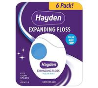 Hayden Clean+ Hilo dental | 6 unidades | menta polar con activos antisarro para un cuidado suave | 30 yardas por unidad