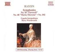 Joseph Haydn Symphonies Nos. 45, 48, 102 (CD) Album