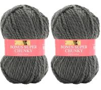 Hayfield Bono Super Chunky, Dark Grey Mix (790), 100g por Sirdar (Paquete de 2)