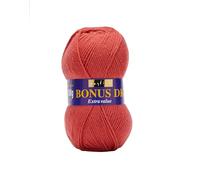 Hayfield Bonus DK - Tejido doble, color rojo suave (617), 100 g Sirdar