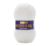Hayfield - Lana de Tejido Doble Bonus DK (100 g), Hilo, Blanco, 19 x 9 x 9 cm