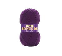 Hayfield - Lana de Tejido Doble Bonus DK (100 g), Hilo, Morado, 19 x 9 x 9 cm