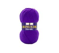 Hayfield - Lana de Tejido Doble Bonus DK (100 g), Hilo, Morado Brillante, 19 x 9 x 9 cm