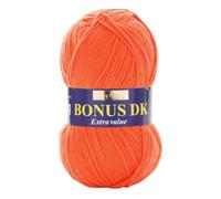 Hayfield - Lana de Tejido Doble Bonus DK (100 g), Hilo, Naranja Intenso, 19 x 9 x 9 cm