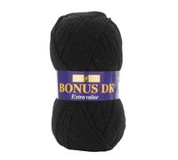 Hayfield - Lana de Tejido Doble Bonus DK (100 g), Hilo, Negro, 19 x 9 x 9 cm