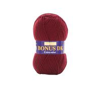 Hayfield - Lana de Tejido Doble Bonus DK (100 g), Hilo, Rojo Oscuro, 19 x 9 x 9 cm