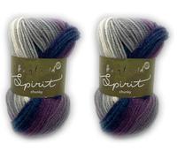Hayfield Spirit Chunky, Misterio (407), 100g de Sirdar (Paquete de 2)