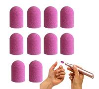 HAYGEM 10 Piezas Color Rosa Púrpura Capas de Lijado Tapa, 13 mm Broca Unhas Tapa Pulidora, Granulometría 180 Fresas Torno para Uñas, Adecuado para Tratamientos de Manicura y Pedicura