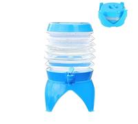 HayLEa Contenedor de agua plegable 2 en 1 de 5 litros, transportador de agua de camping con asa, tanque de agua plegable con tapa, dispensador con grifo, accesorios de camping versátiles y portátiles