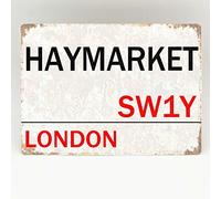 Haymarket - Placa de pared, diseño de calle de Londres, 20 x 30 cm