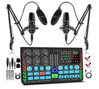 Hayner-Seek Paquete de equipos de podcast de micrófono de condensador de diafragma de 16 mm