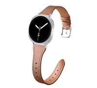 HAYONLIY Correa de piel fina compatible con Samsung Galaxy Watch 8, 40 mm, 44 mm, Galaxy Watch 8 Classic 46 mm, pulseras de piel auténtica para hombres y mujeres, Sin metal