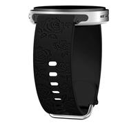 HAYONLIY Correas grabadas florales compatibles con Samsung Galaxy Watch 8 40 mm 44 mm/Galaxy Watch 8 Classic 46 mm, correa de repuesto deportiva de silicona suave para mujer, Sin metal