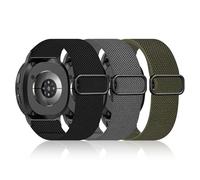 HAYONLIY Pack de 3 pulseras de nailon compatibles con Samsung Galaxy Watch 8 Strap 40 mm 44 mm/Galaxy Watch 8 Classic 46 mm, tejido elástico deportivo pulseras para mujeres y hombres
