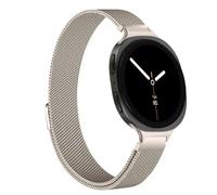 HAYONLIY Pulsera fina de metal compatible con Samsung Galaxy Watch 8 40 mm/44 mm/Classic 46 mm 2025, correa magnética de conexión con un solo clic para mujeres y hombres, Metal